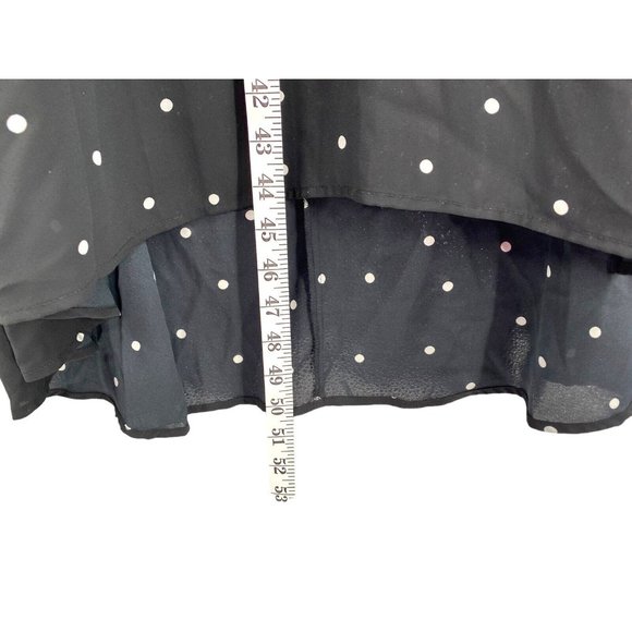 Who What Wear Dress Cold Shoulder Polka Dot Black White Lined‎ Womens XL - Picture 3 of 8